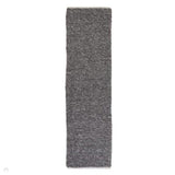 Savannah Modern Plain Mottled Beaded Pebble Chunky Hand-Woven Textured Felted Wool Yarn Looped Pile Charcoal Grey/Ash Grey/Ivory Runner