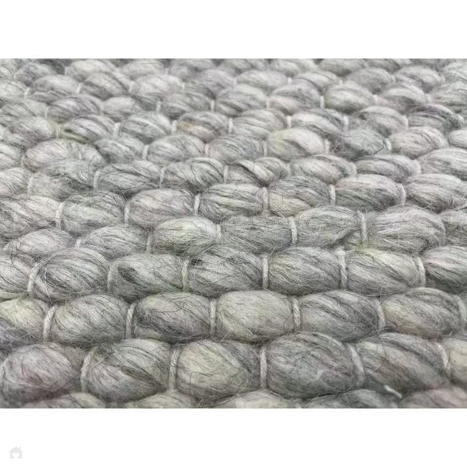 Savannah Modern Plain Mottled Beaded Pebble Hand-Woven Textured Wool Flat-Pile Grey Rug-Melrose-Rug Love - The Most Loved Rug Store