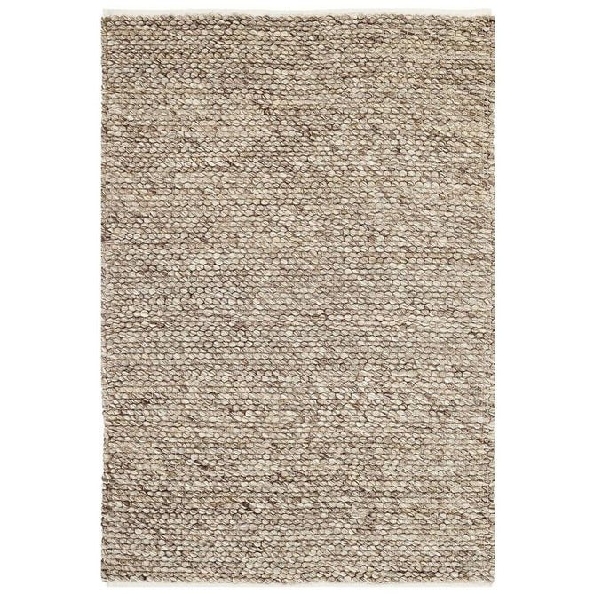 Savannah Modern Plain Mottled Beaded Pebble Hand-Woven Textured Wool Flat-Pile Taupe Rug-Melrose-Rug Love - The Most Loved Rug Store
