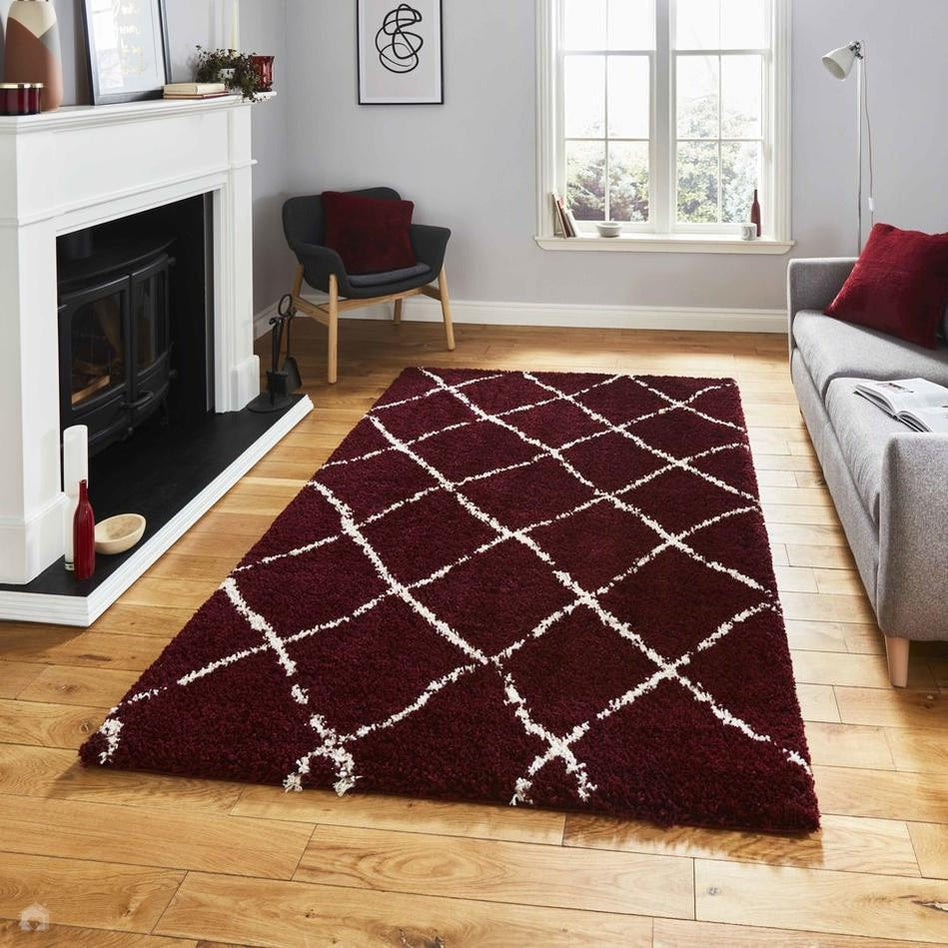 Scandi Berber G257 Red/Cream Rug 200 x 290 cm Lowest Price £199.00 ...