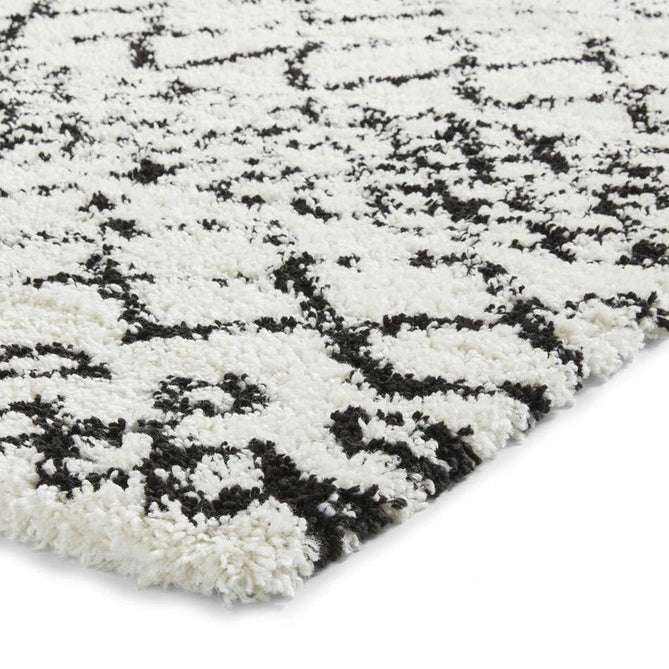 Scandi Berber G272 Modern Moroccan Berber Soft Plush Shaggy White/Black Rug-Think Rugs-Rug Love - The Most Loved Rug Store