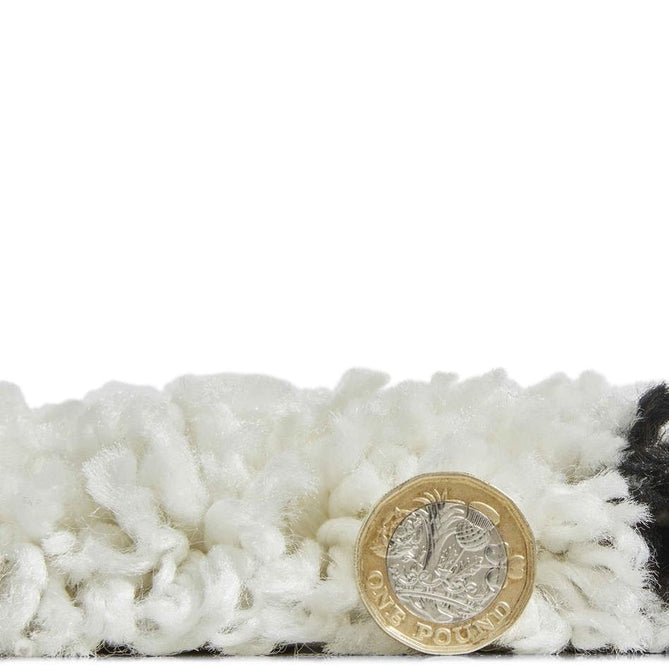 Scandi Berber G272 Modern Moroccan Berber Soft Plush Shaggy White/Black Rug-Think Rugs-Rug Love - The Most Loved Rug Store