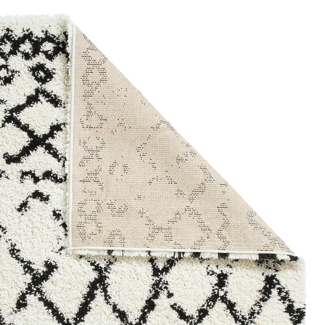 Scandi Berber G272 Modern Moroccan Berber Soft Plush Shaggy White/Black Rug-Think Rugs-Rug Love - The Most Loved Rug Store