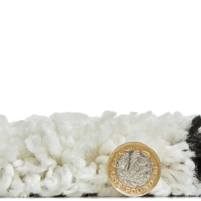 Scandi Berber G272 Modern Moroccan Berber Soft Plush Shaggy White/Black Rug-Think Rugs-Rug Love - The Most Loved Rug Store