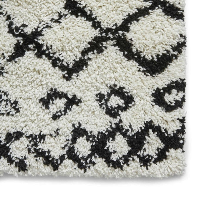 Scandi Berber G272 Modern Moroccan Berber Soft Plush Shaggy White/Black Rug-Think Rugs-Rug Love - The Most Loved Rug Store