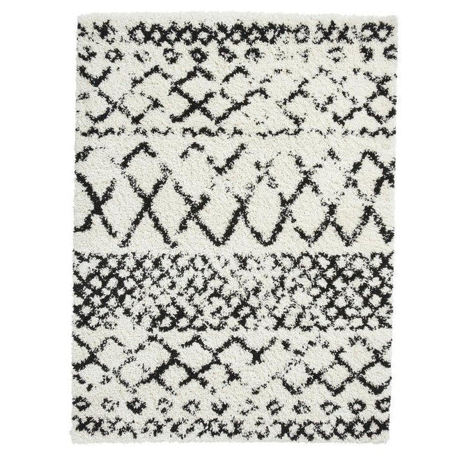 Scandi Berber G272 Modern Moroccan Berber Soft Plush Shaggy White/Black Rug-Think Rugs-Rug Love - The Most Loved Rug Store