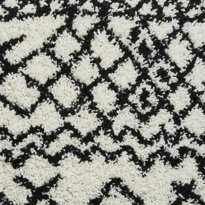 Scandi Berber G274 Modern Moroccan Berber Soft Plush Boho Shaggy White/Black Rug-Think Rugs-Rug Love - The Most Loved Rug Store