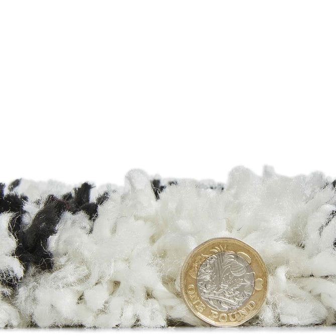 Scandi Berber G274 Modern Moroccan Berber Soft Plush Boho Shaggy White/Black Rug-Think Rugs-Rug Love - The Most Loved Rug Store