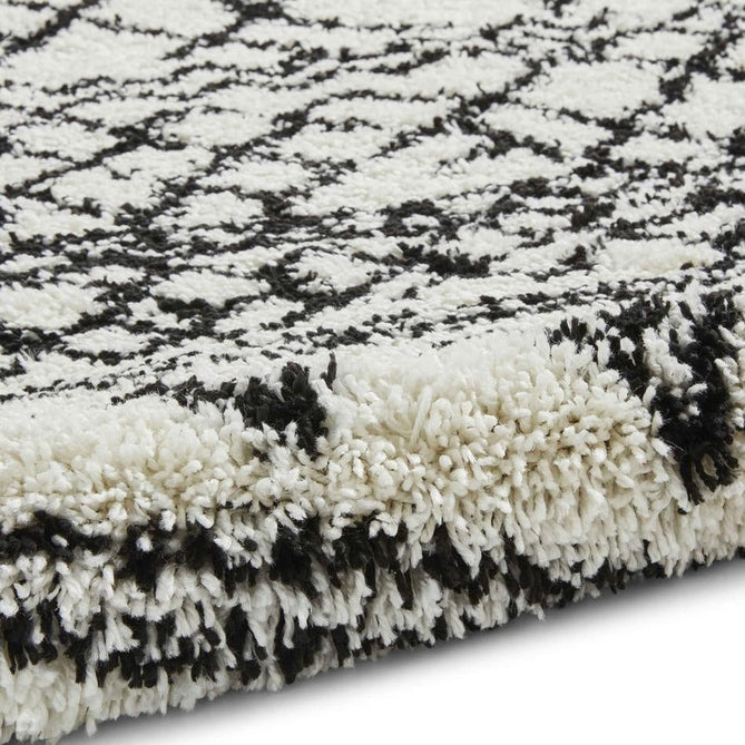 Scandi Berber G274 Modern Moroccan Berber Soft Plush Boho Shaggy White/Black Rug-Think Rugs-Rug Love - The Most Loved Rug Store
