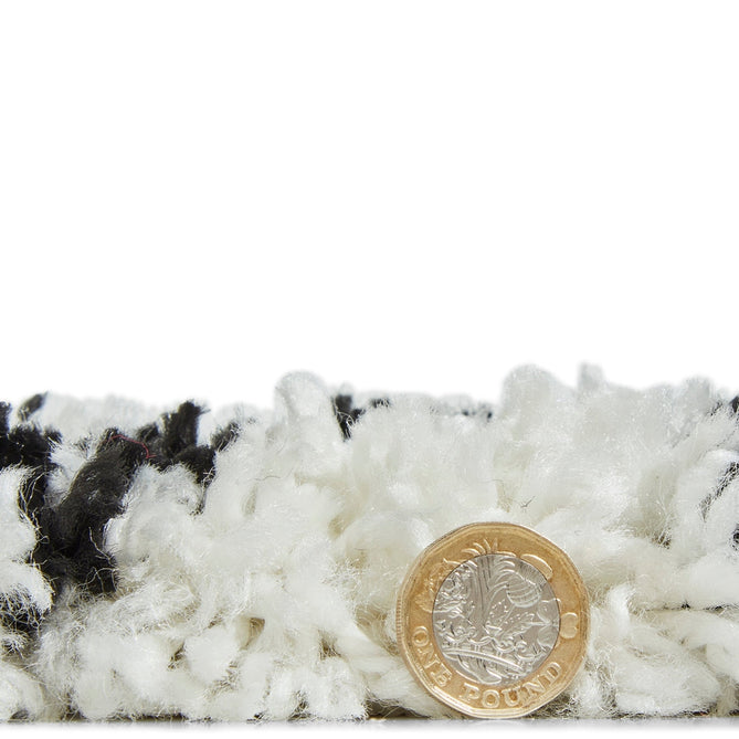 Scandi Berber G274 Modern Moroccan Berber Soft Plush Boho Shaggy White/Black Rug-Think Rugs-Rug Love - The Most Loved Rug Store