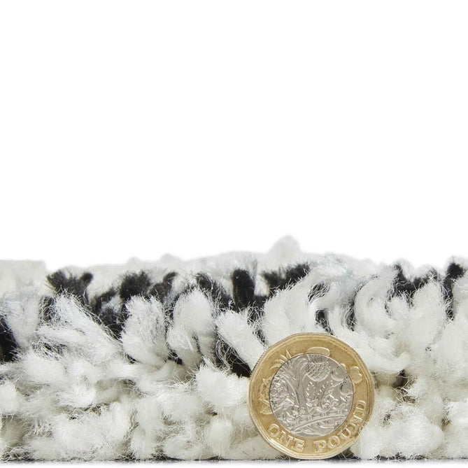 Scandi Berber G276 Modern Moroccan Berber Soft Plush Boho Shaggy White/Black Rug-Think Rugs-Rug Love - The Most Loved Rug Store