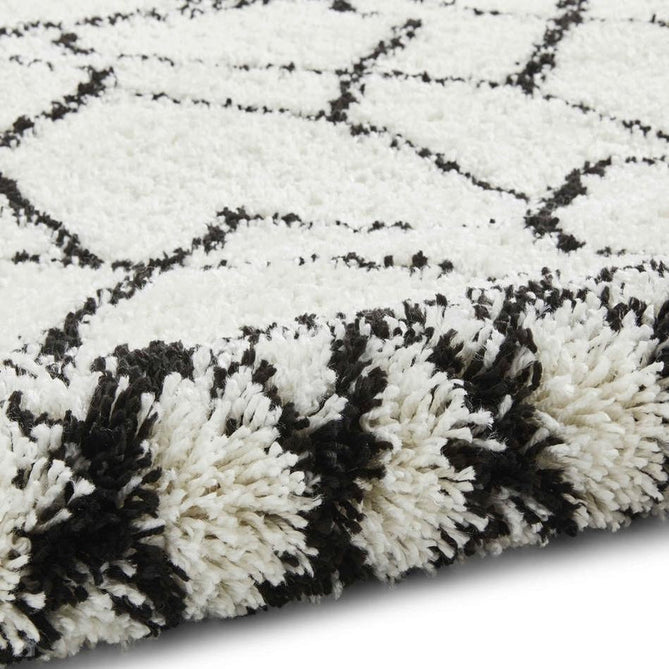 Scandi Berber G276 Modern Moroccan Berber Soft Plush Boho Shaggy White/Black Rug-Think Rugs-Rug Love - The Most Loved Rug Store
