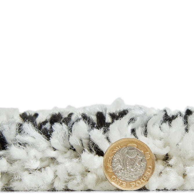 Scandi Berber G276 Modern Moroccan Berber Soft Plush Boho Shaggy White/Black Rug-Think Rugs-Rug Love - The Most Loved Rug Store