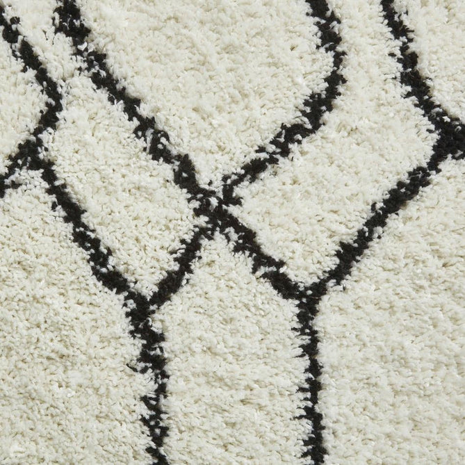 Scandi Berber G276 Modern Moroccan Berber Soft Plush Boho Shaggy White/Black Rug-Think Rugs-Rug Love - The Most Loved Rug Store