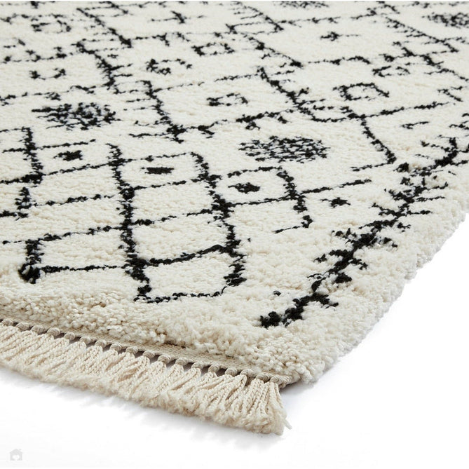 Scandi-Boho RL01 Modern Moroccan Berber Soft Plush Shaggy White/Black Rug-Rug Love Exclusive-Rug Love - The Most Loved Rug Store