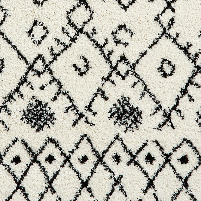 Scandi-Boho RL01 Modern Moroccan Berber Soft Plush Shaggy White/Black Rug-Rug Love Exclusive-Rug Love - The Most Loved Rug Store