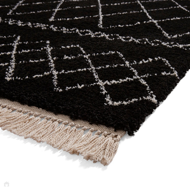 Scandi-Boho RL02 Modern Moroccan Berber Soft Plush Shaggy Black/Cream Rug-Rug Love Exclusive-Rug Love - The Most Loved Rug Store