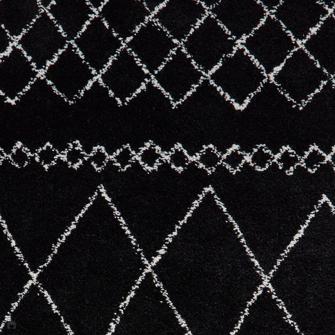 Scandi-Boho RL02 Modern Moroccan Berber Soft Plush Shaggy Black/Cream Rug-Rug Love Exclusive-Rug Love - The Most Loved Rug Store