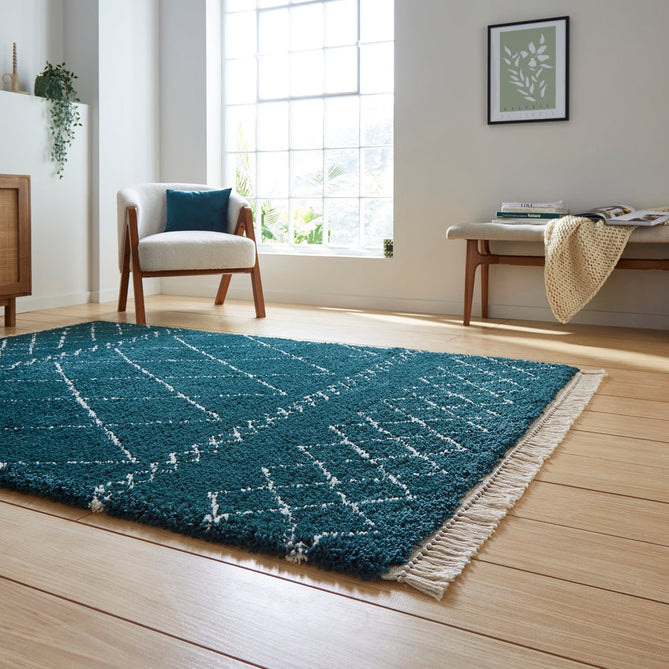 Scandi-Boho RL02 Modern Moroccan Berber Soft Plush Shaggy Green Rug-Rug Love Exclusive-Rug Love - The Most Loved Rug Store