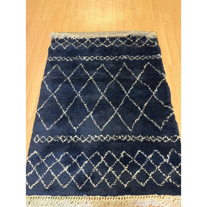 Scandi-Boho RL02 Modern Moroccan Berber Soft Plush Shaggy Navy Blue Rug-Rug Love Exclusive-Rug Love - The Most Loved Rug Store