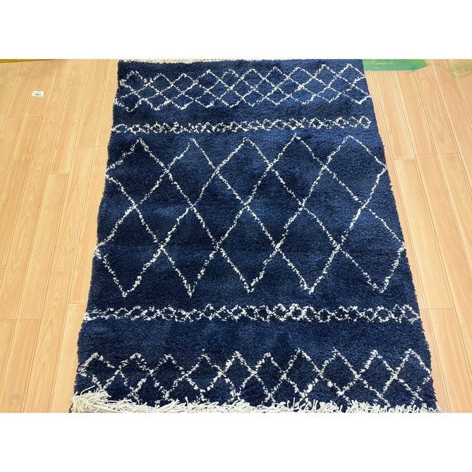 Scandi-Boho RL02 Modern Moroccan Berber Soft Plush Shaggy Navy Blue Rug-Rug Love Exclusive-Rug Love - The Most Loved Rug Store