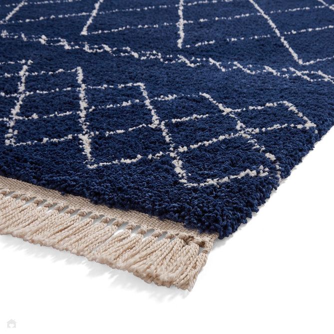 Scandi-Boho RL02 Modern Moroccan Berber Soft Plush Shaggy Navy Blue Rug-Rug Love Exclusive-Rug Love - The Most Loved Rug Store