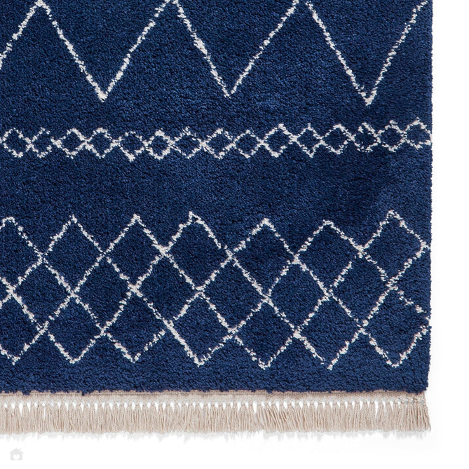 Scandi-Boho RL02 Modern Moroccan Berber Soft Plush Shaggy Navy Blue Rug-Rug Love Exclusive-Rug Love - The Most Loved Rug Store