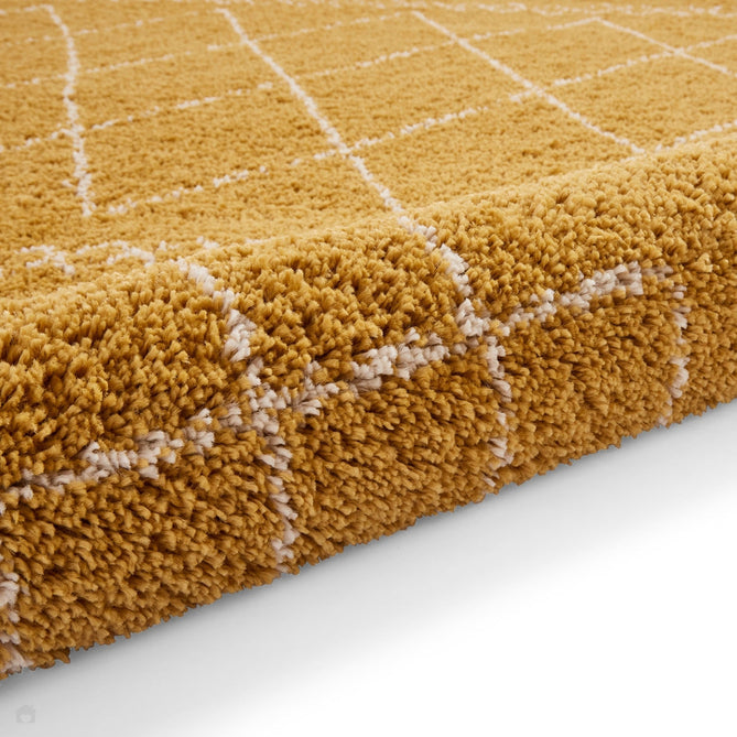Scandi-Boho RL02 Modern Moroccan Berber Soft Plush Shaggy Ochre Rug 160x230cm-Shop Returns-Rug Love - The Most Loved Rug Store