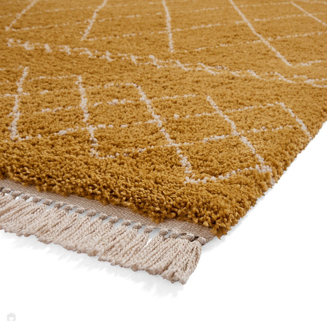 Scandi-Boho RL02 Modern Moroccan Berber Soft Plush Shaggy Ochre Rug 160x230cm-Shop Returns-Rug Love - The Most Loved Rug Store
