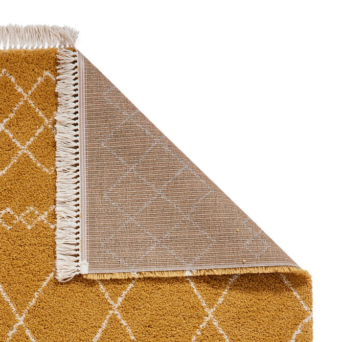Scandi-Boho RL02 Modern Moroccan Berber Soft Plush Shaggy Ochre Rug 160x230cm-Shop Returns-Rug Love - The Most Loved Rug Store