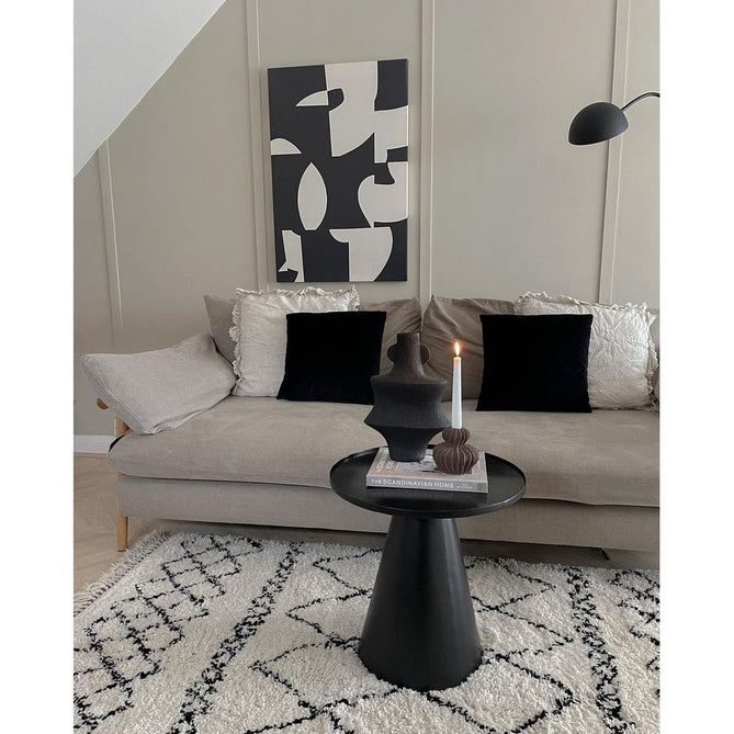 Scandi-Boho RL02 Modern Moroccan Berber Soft Plush Shaggy White/Black Rug-Rug Love Exclusive-Rug Love - The Most Loved Rug Store