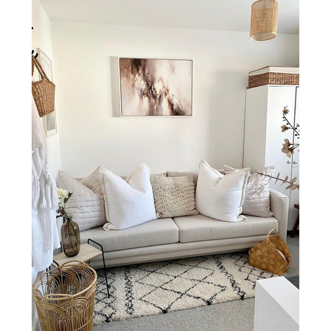 Scandi-Boho RL02 Modern Moroccan Berber Soft Plush Shaggy White/Black Rug-Rug Love Exclusive-Rug Love - The Most Loved Rug Store
