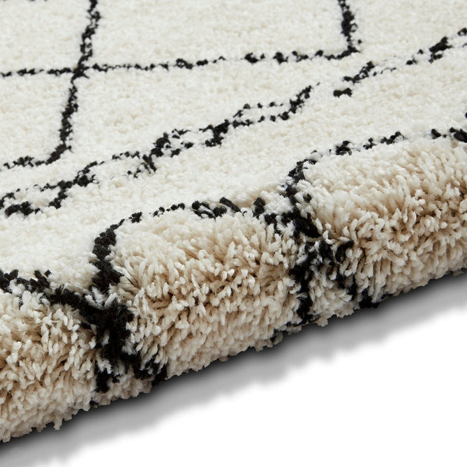 Scandi-Boho RL02 Modern Moroccan Berber Soft Plush Shaggy White/Black Rug-Rug Love Exclusive-Rug Love - The Most Loved Rug Store