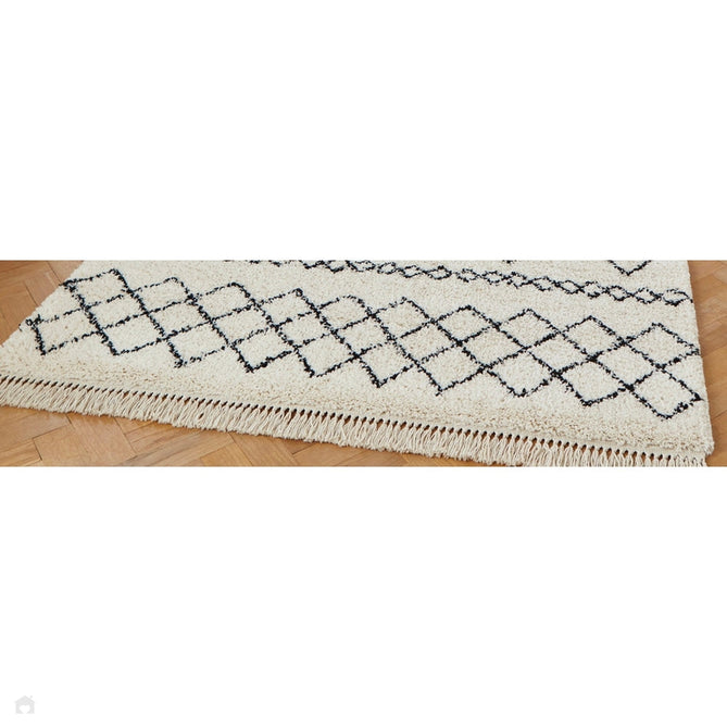 Scandi-Boho RL02 Modern Moroccan Berber Soft Plush Shaggy White/Black Rug-Rug Love Exclusive-Rug Love - The Most Loved Rug Store