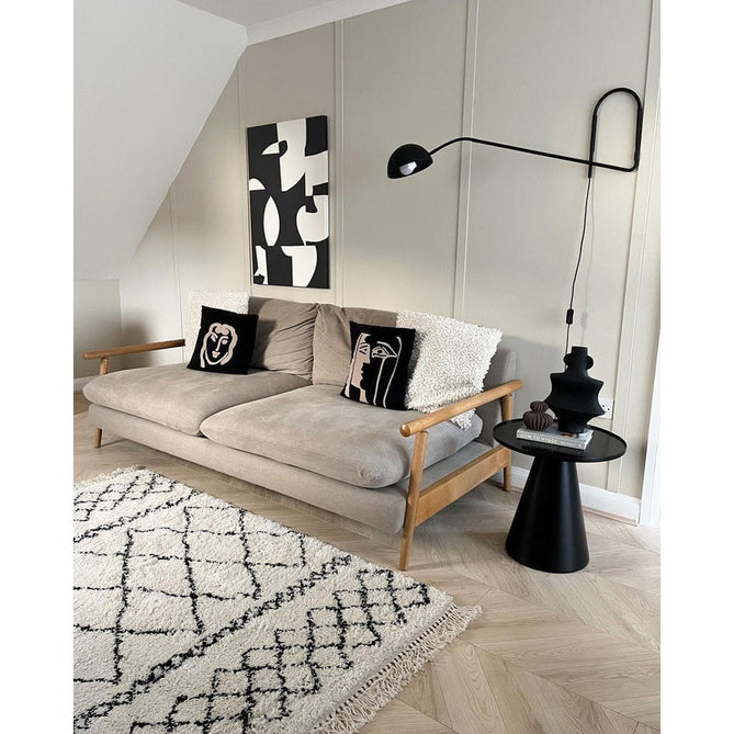 Scandi-Boho RL02 Modern Moroccan Berber Soft Plush Shaggy White/Black Rug-Rug Love Exclusive-Rug Love - The Most Loved Rug Store