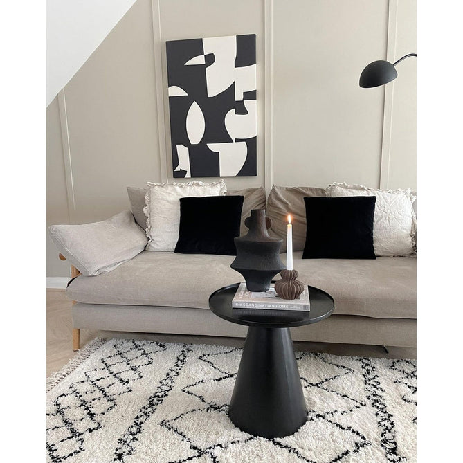 Scandi-Boho RL02 Modern Moroccan Berber Soft Plush Shaggy White/Black Rug-Rug Love Exclusive-Rug Love - The Most Loved Rug Store