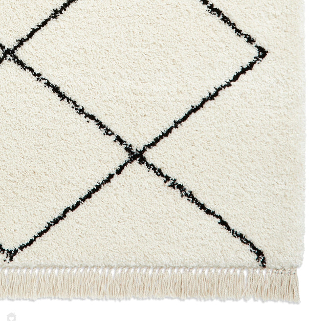 Scandi-Boho RL03 Modern Moroccan Berber Soft Plush Shaggy White/Black Rug-Rug Love Exclusive-Rug Love - The Most Loved Rug Store
