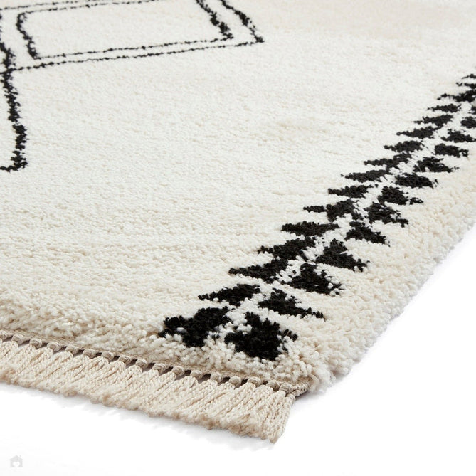 Scandi-Boho RL05 Modern Moroccan Berber Soft Plush Shaggy White/Black Rug-Rug Love Exclusive-Rug Love - The Most Loved Rug Store