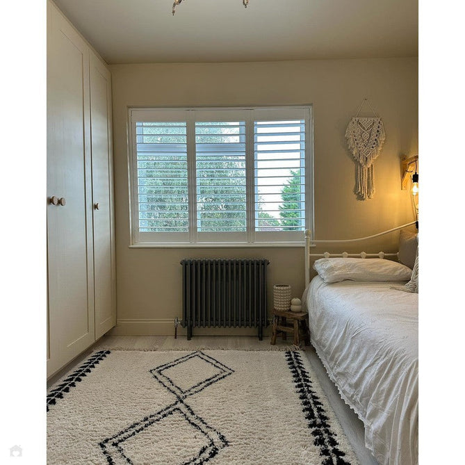 Scandi-Boho RL05 Modern Moroccan Berber Soft Plush Shaggy White/Black Rug-Rug Love Exclusive-Rug Love - The Most Loved Rug Store