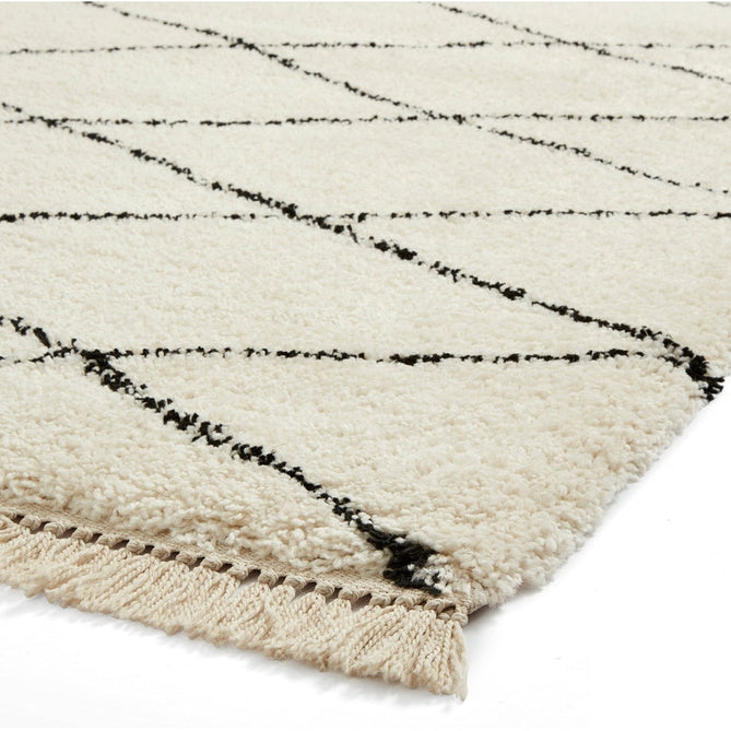Scandi-Boho RL08 Modern Moroccan Berber Soft Plush Shaggy White/Black Rug-Rug Love Exclusive-Rug Love - The Most Loved Rug Store
