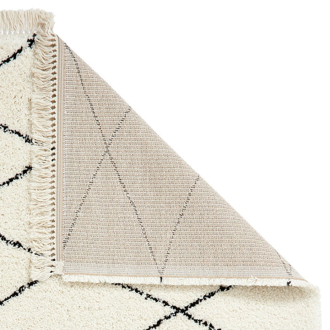 Scandi-Boho RL08 Modern Moroccan Berber Soft Plush Shaggy White/Black Rug-Rug Love Exclusive-Rug Love - The Most Loved Rug Store