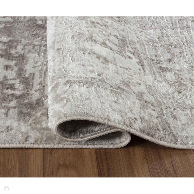 Serenity 205 SRN05 Modern Abstract Subtle Linear Painterly Grid Distressed Metallic Shimmer Soft Textured Hi-Lo Polyblend Short Pile Stone Beige/Taupe/Ivory/Pale Grey/Light Cream Rug-Desire Rugs-Rug Love - The Most Loved Rug Store