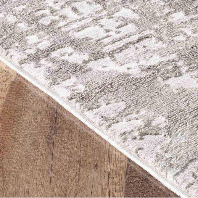 Serenity 205 SRN05 Modern Abstract Subtle Linear Painterly Grid Distressed Metallic Shimmer Soft Textured Hi-Lo Polyblend Short Pile Stone Beige/Taupe/Ivory/Pale Grey/Light Cream Rug-Desire Rugs-Rug Love - The Most Loved Rug Store
