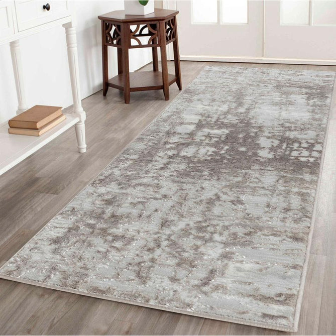 Serenity 205 SRN05 Modern Abstract Subtle Linear Painterly Grid Distressed Metallic Shimmer Soft Textured Hi-Lo Polyblend Short Pile Stone Beige/Taupe/Ivory/Pale Grey/Light Cream Rug-Desire Rugs-Rug Love - The Most Loved Rug Store