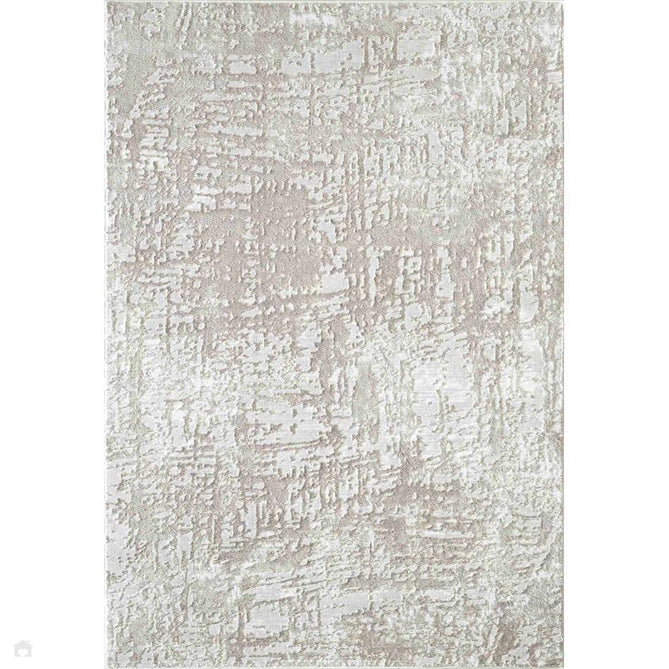 Serenity 205 SRN05 Modern Abstract Subtle Linear Painterly Grid Distressed Metallic Shimmer Soft Textured Hi-Lo Polyblend Short Pile Stone Beige/Taupe/Ivory/Pale Grey/Light Cream Rug-Desire Rugs-Rug Love - The Most Loved Rug Store