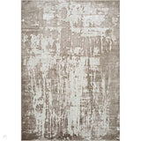 Serenity 211 SRN11 Modern Abstract Distressed Metallic Shimmer Soft Textured Hi-Lo Polyblend Short Pile Stone Beige/Taupe/Ivory/Warm Grey/Fawn Rug