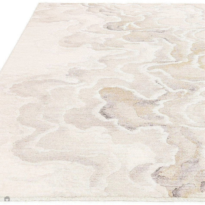 Seville 02 Setas Modern Abstract Distressed Hi-Low Textured Soft-Touch Space-Dyed Polyester Low Profile Short Pile Beige/Natural/Cream/Grey/Multi Rug-Asiatic Carpets-Rug Love - The Most Loved Rug Store