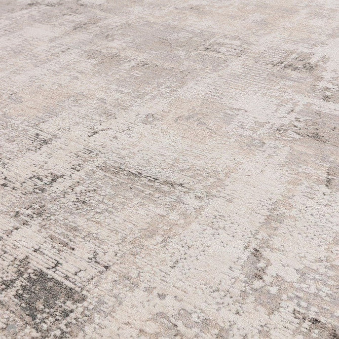 Seville 03 Olite Modern Abstract Distressed Hi-Low Textured Soft-Touch Space-Dyed Polyester Low Profile Short Pile Beige/Grey/Cream Rug-Asiatic Carpets-Rug Love - The Most Loved Rug Store