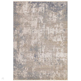 Seville 04 Valsain Modern Abstract Distressed Hi-Low Textured Space-Dyed Polyester Flatweave Beige/Natural/Blue/Cream/Grey/Multi Rug