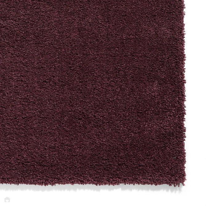 Sierra 9000 Plush Soft High-Density Stain-Resistant Plain Textured Polypropylene Shaggy Aubergine Purple Rug-Think Rugs-Rug Love - The Most Loved Rug Store